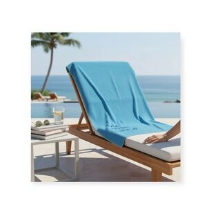 new Poshmark ༄ The Posh Life Plush Velour Logo Beach Towel༄ Baby Blue ༄ 30 x 60